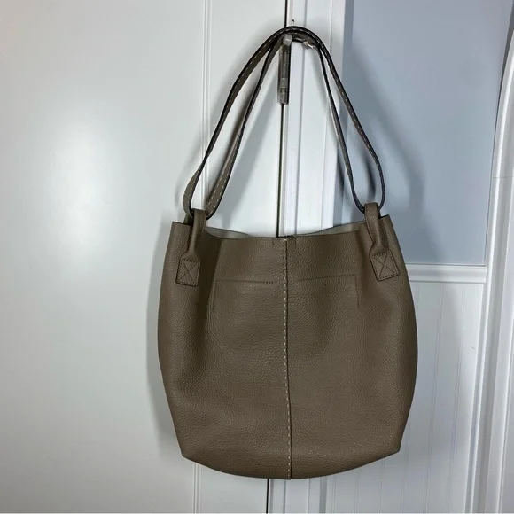 Michael‎ Kors Collection Taupe leather Hobo Bag neutral quiet luxury designer